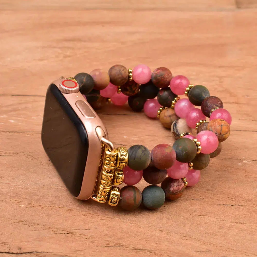 Picasso Pink Jasper Apple Watch Band