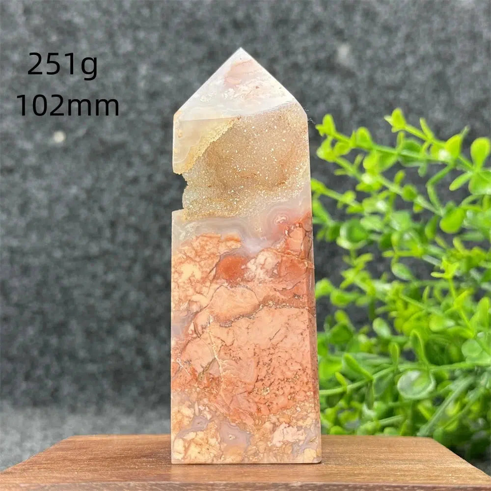 Pink Agate Obelisk Tower