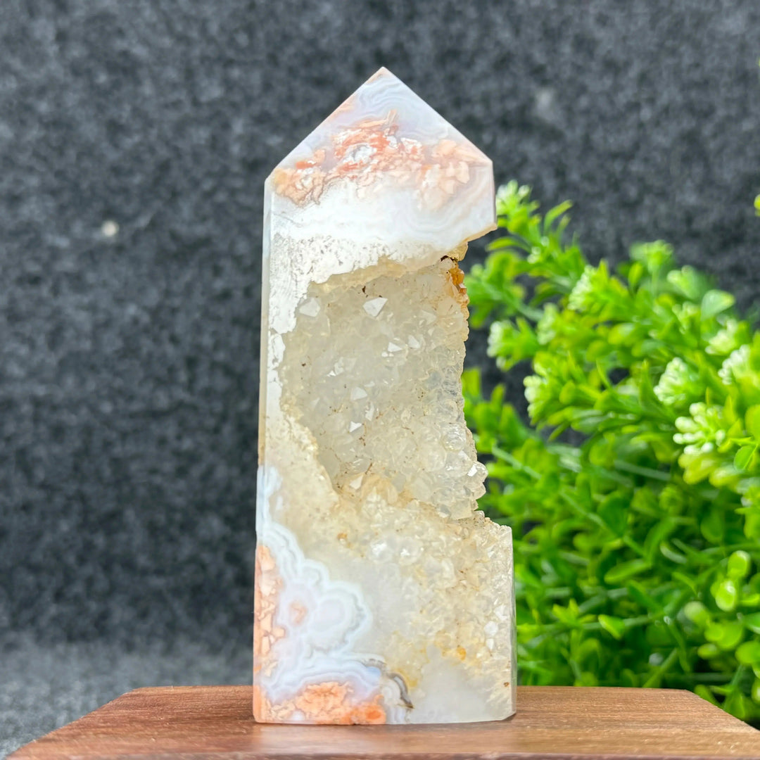 Pink Agate Obelisk Tower