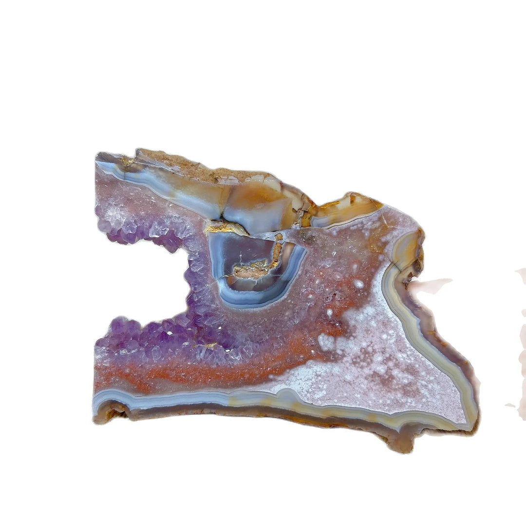 Pink Amethyst Flower Agate Slab