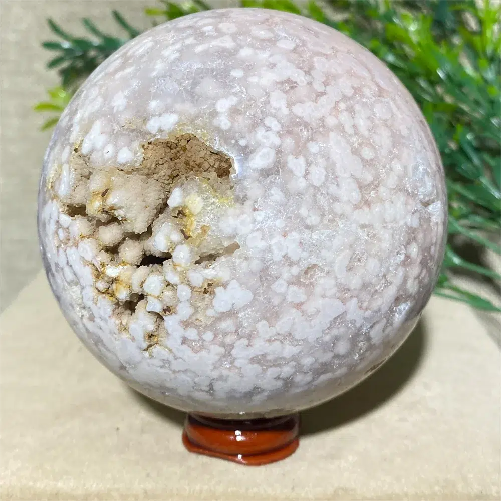 Pink Amethyst Geode Crystal Sphere