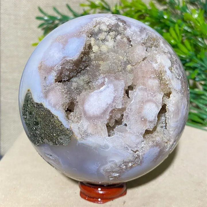 Pink Amethyst Geode Crystal Sphere