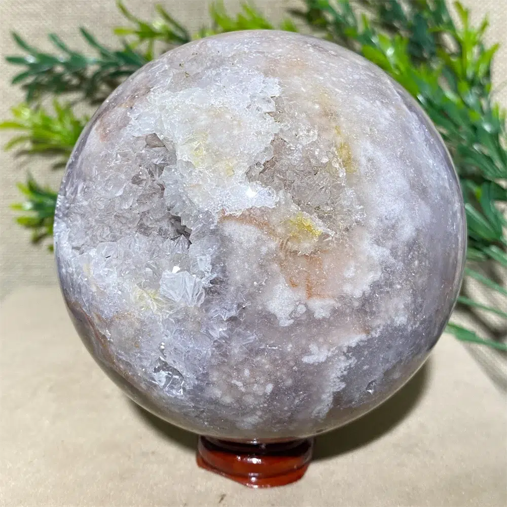 Pink Amethyst Geode Crystal Sphere