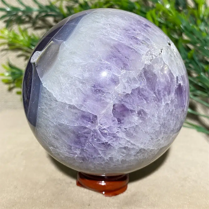 Pink Amethyst Geode Crystal Sphere