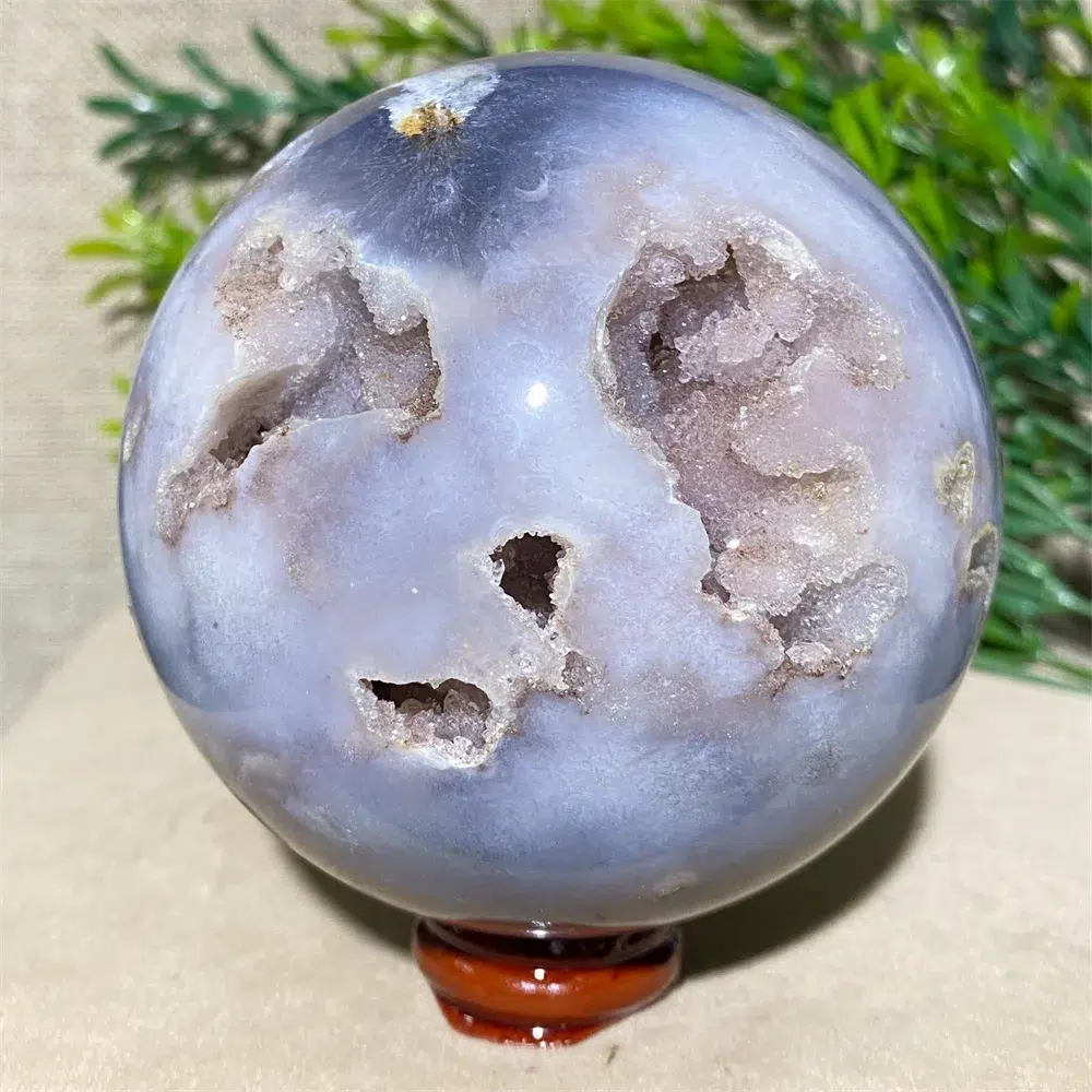 Pink Amethyst Geode Crystal Sphere