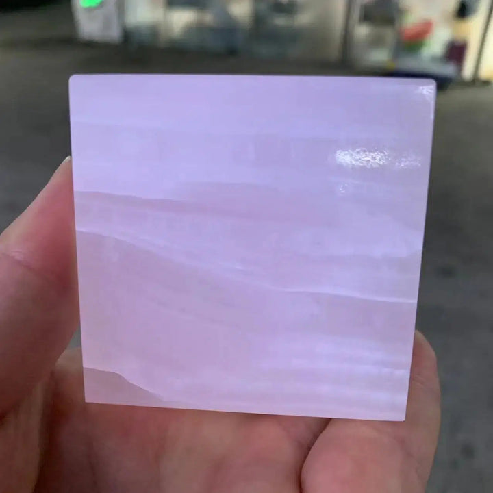 Pink Calcite Crystal Cube