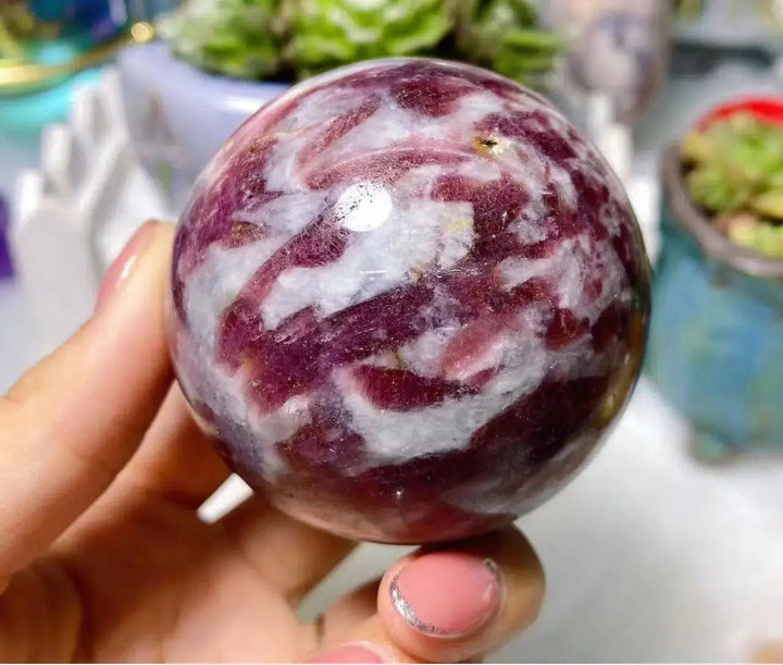 Pink Tourmaline Crystal Sphere