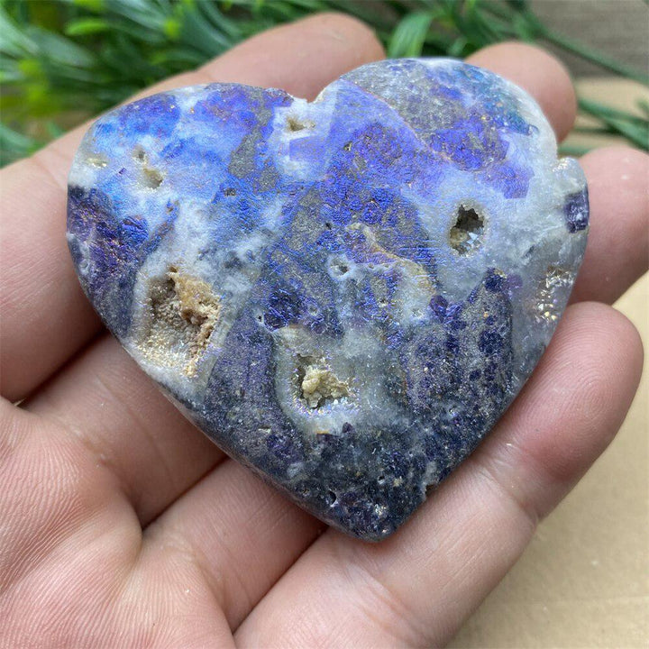 Purple Aura Sphalerite Crystal Heart