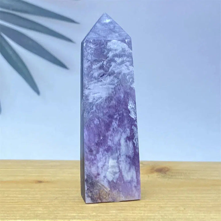 Purple Lepidolite Crystal Tower