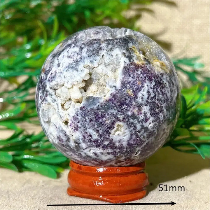 Purple Sphalerite Druzy Crystal Sphere