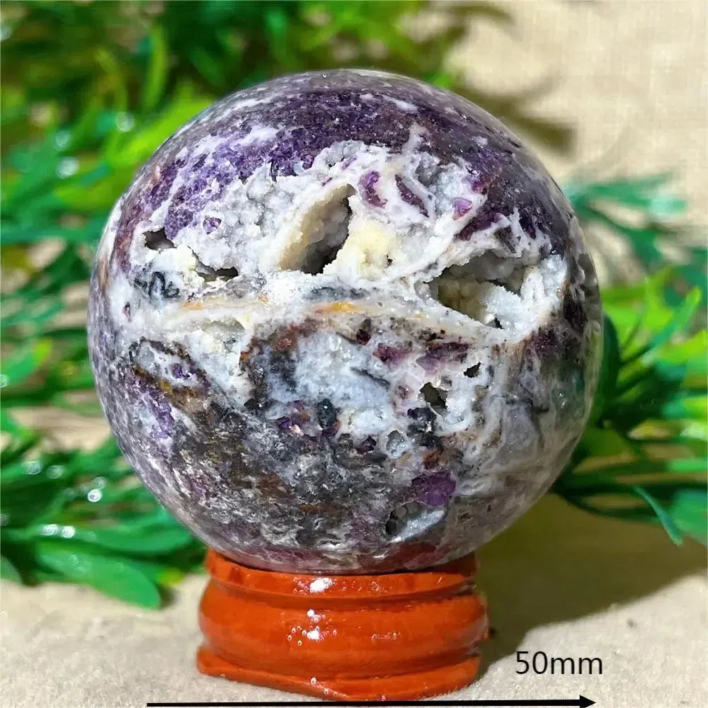 Purple Sphalerite Druzy Crystal Sphere