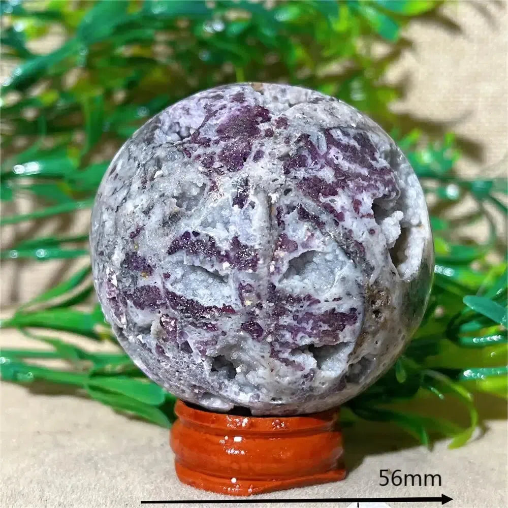 Purple Sphalerite Druzy Crystal Sphere