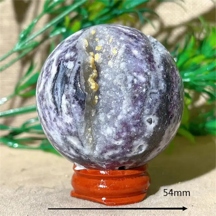 Purple Sphalerite Druzy Crystal Sphere