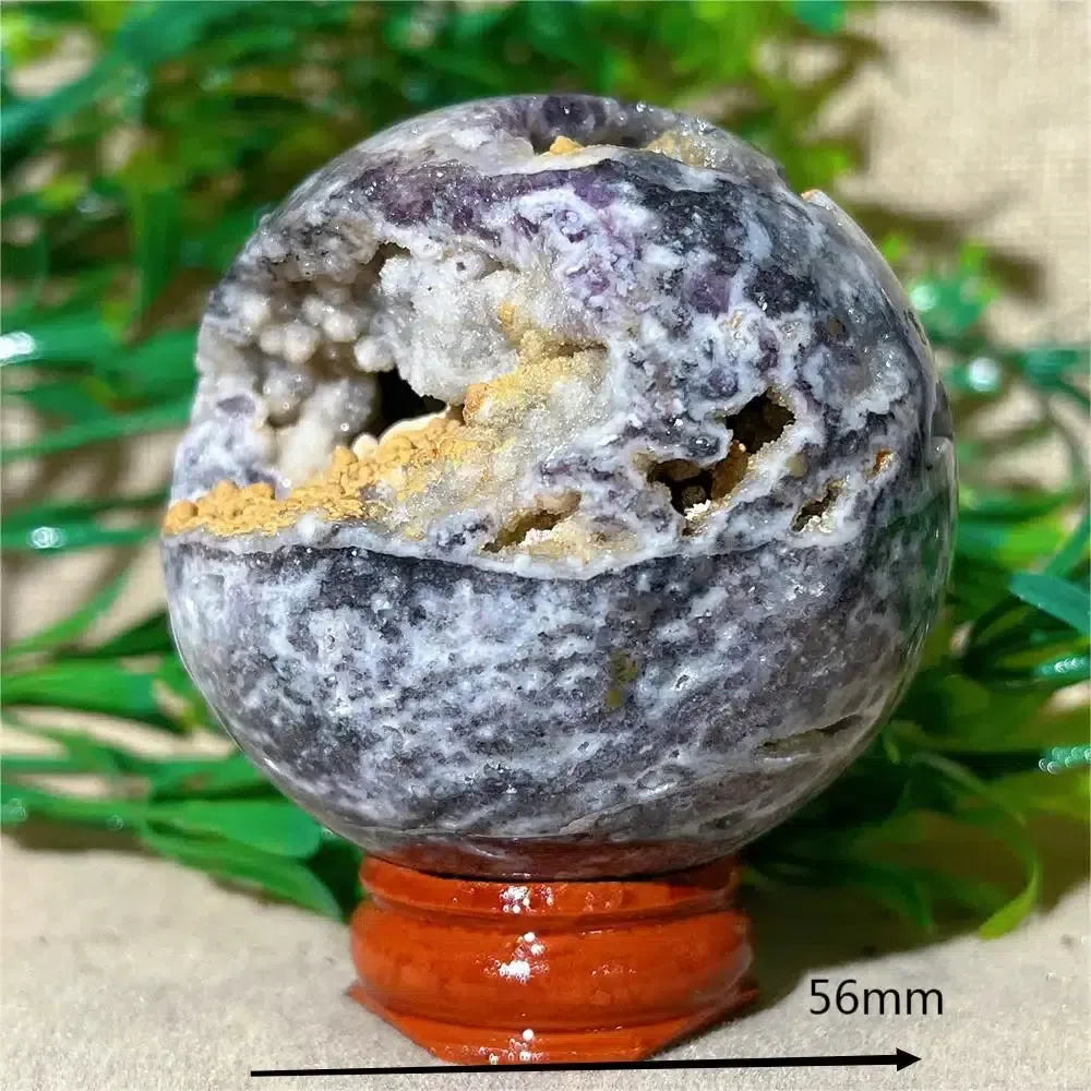 Purple Sphalerite Druzy Crystal Sphere