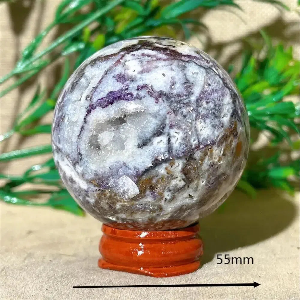 Purple Sphalerite Druzy Crystal Sphere