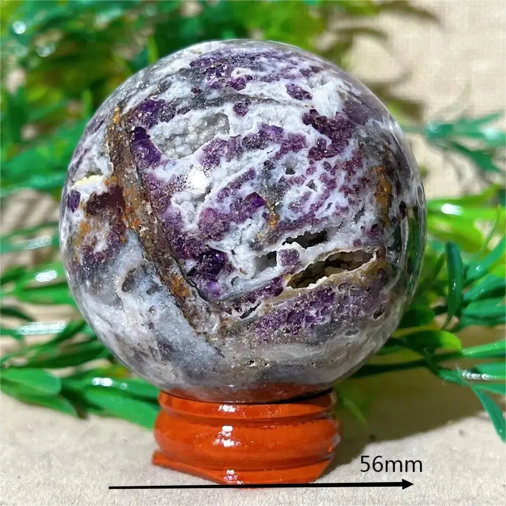 Purple Sphalerite Druzy Crystal Sphere