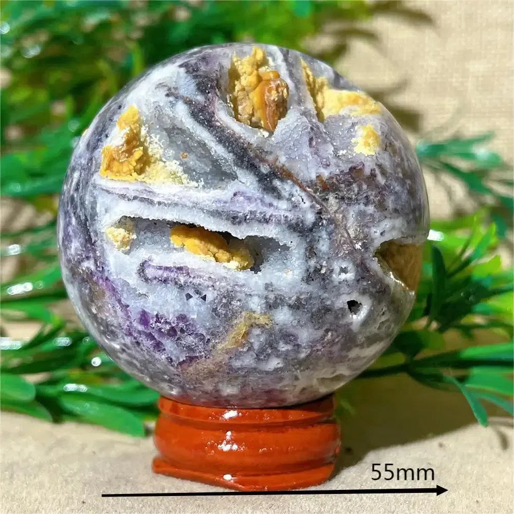 Purple Sphalerite Druzy Crystal Sphere