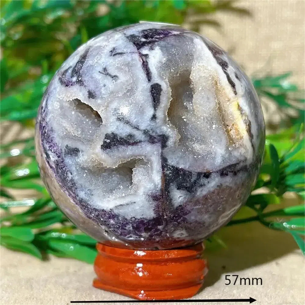 Purple Sphalerite Druzy Crystal Sphere