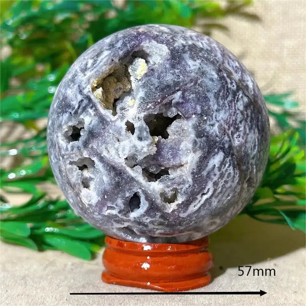 Purple Sphalerite Druzy Crystal Sphere