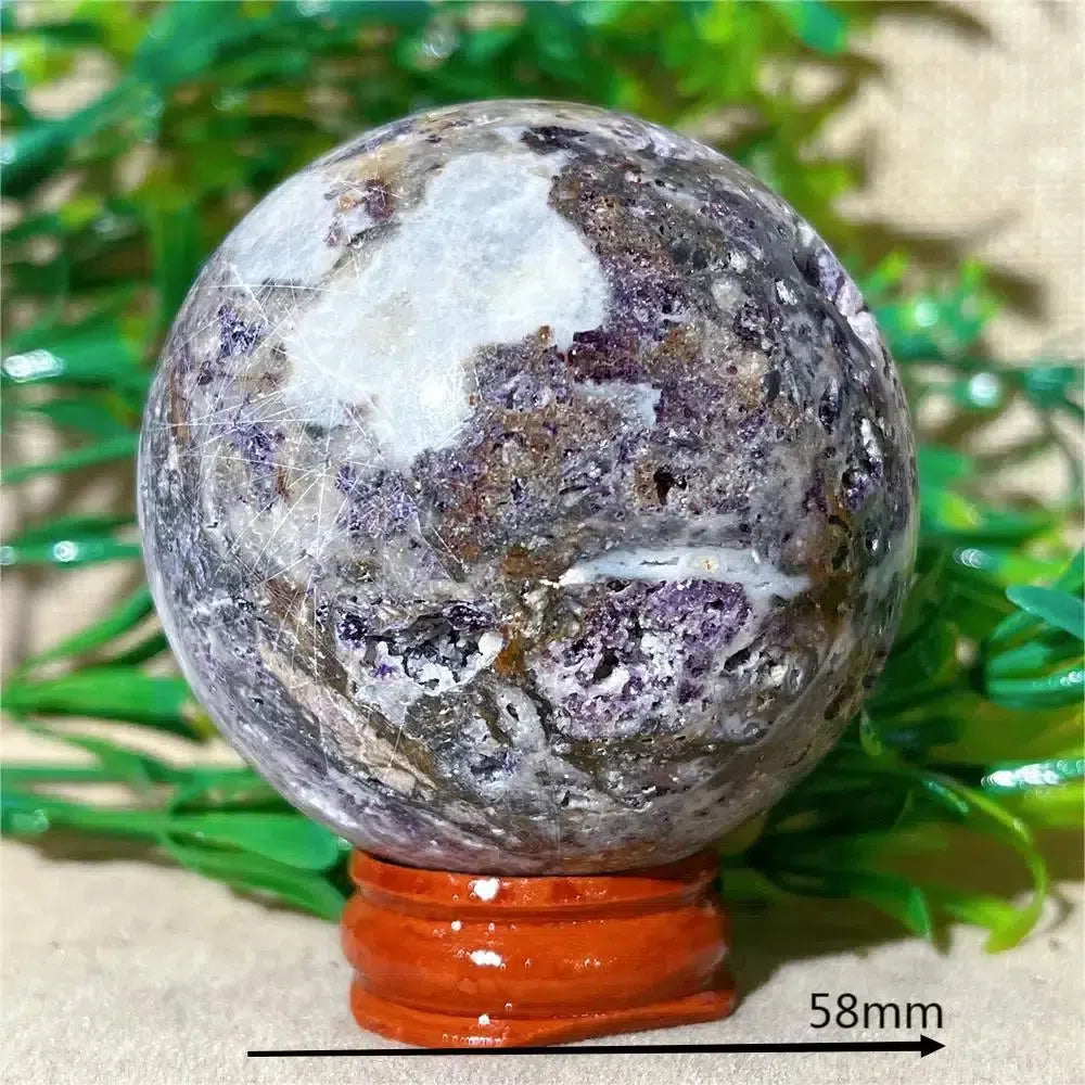 Purple Sphalerite Druzy Crystal Sphere