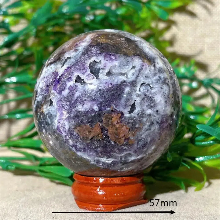 Purple Sphalerite Druzy Crystal Sphere