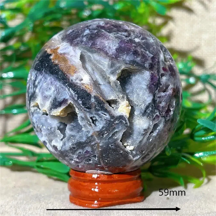 Purple Sphalerite Druzy Crystal Sphere