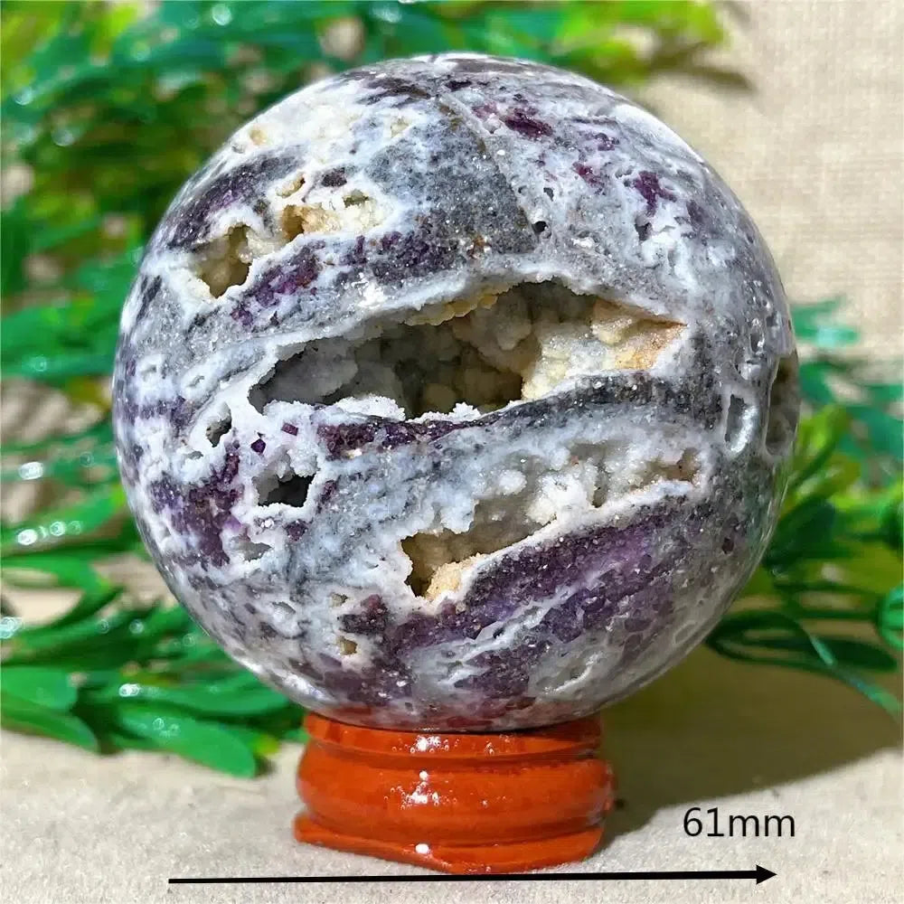 Purple Sphalerite Druzy Crystal Sphere