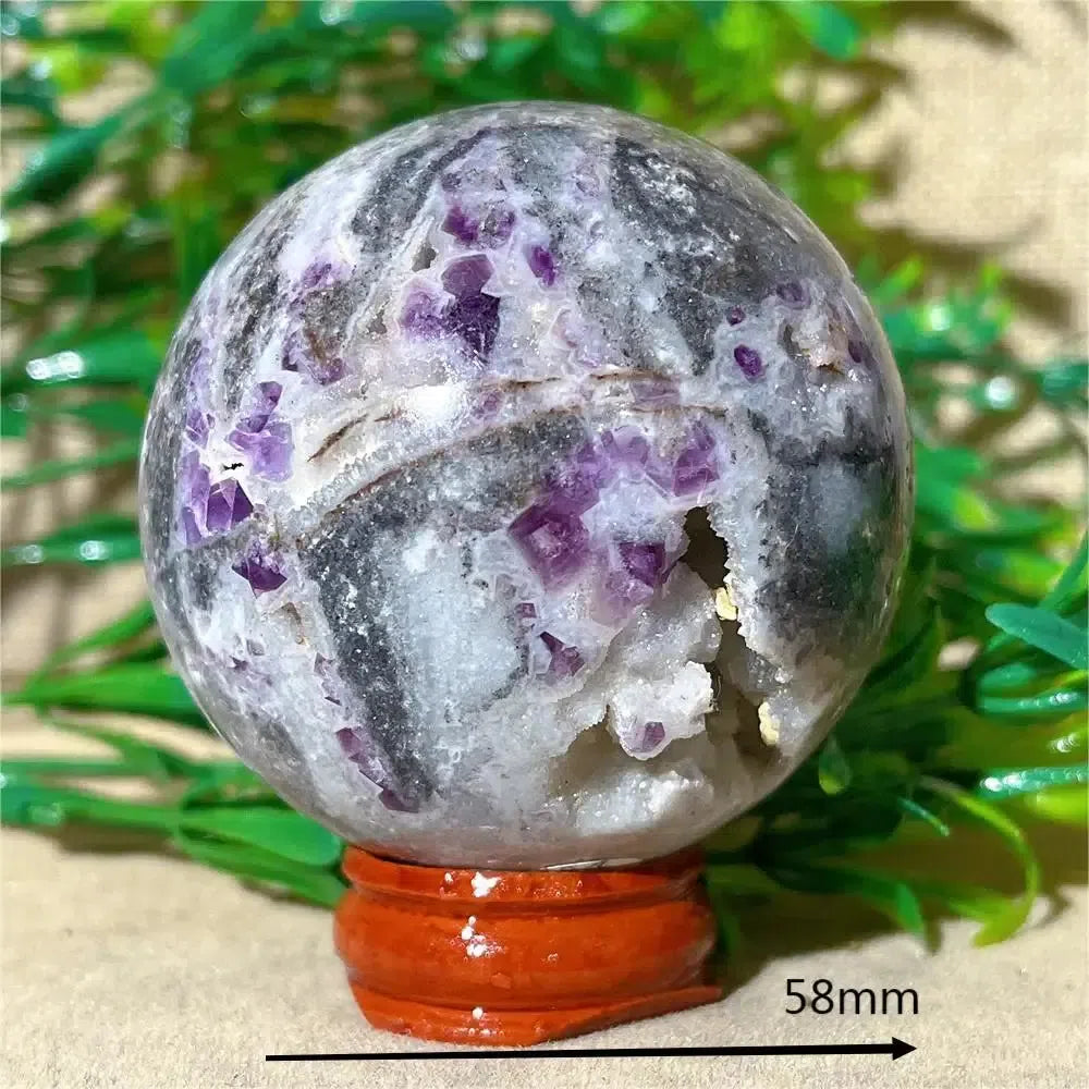 Purple Sphalerite Druzy Crystal Sphere