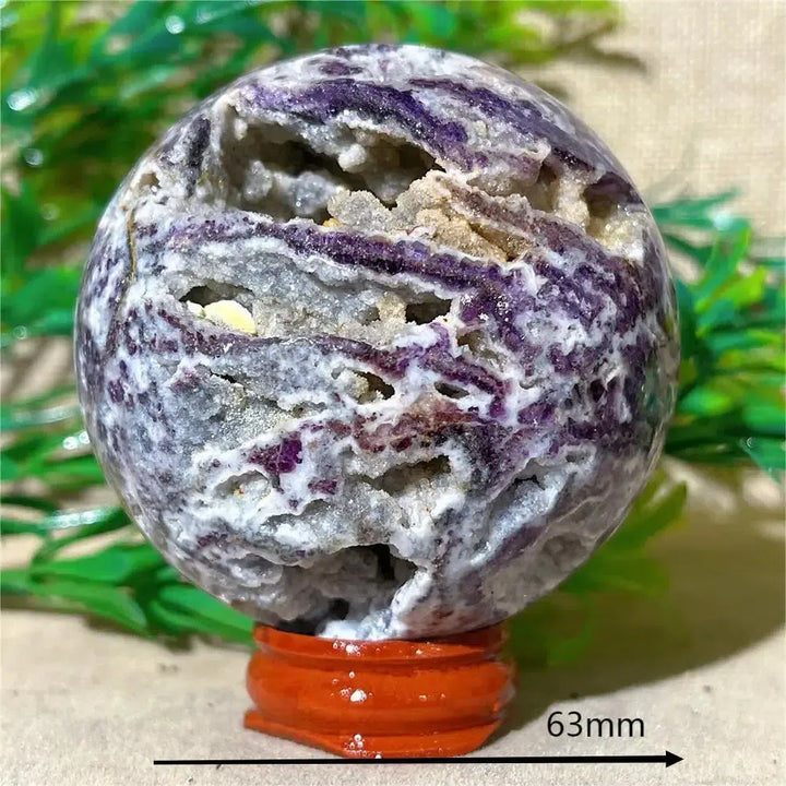 Purple Sphalerite Druzy Crystal Sphere