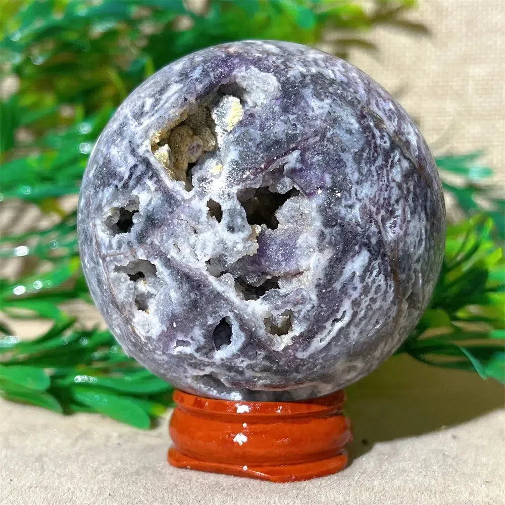 Purple Sphalerite Druzy Crystal Sphere