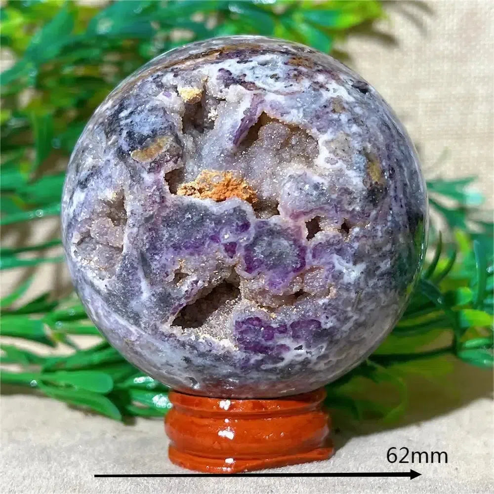 Purple Sphalerite Druzy Crystal Sphere