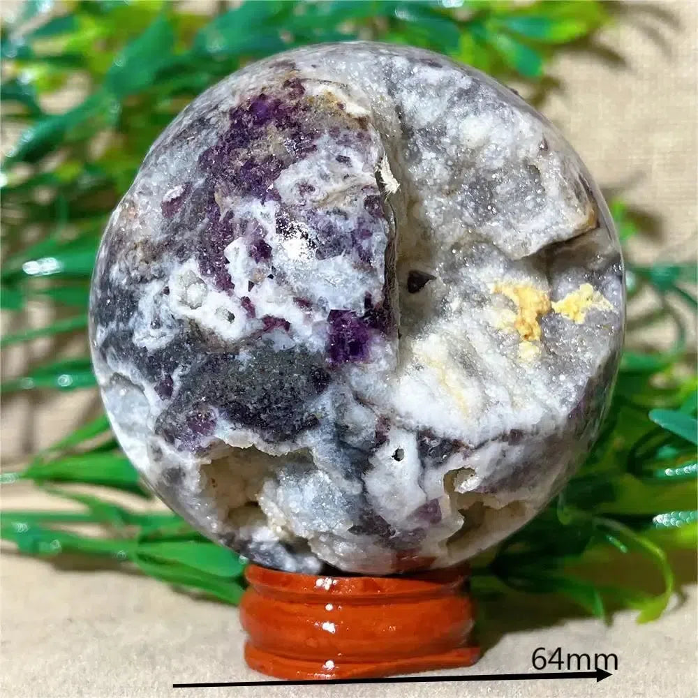 Purple Sphalerite Druzy Crystal Sphere