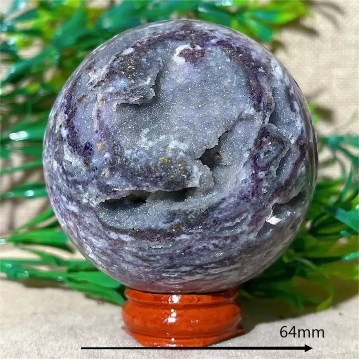 Purple Sphalerite Druzy Crystal Sphere