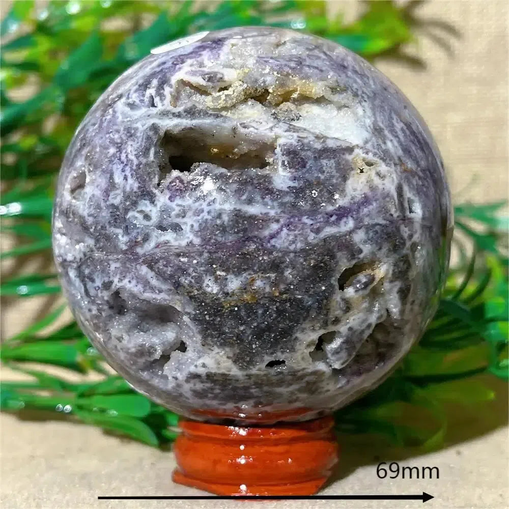 Purple Sphalerite Druzy Crystal Sphere