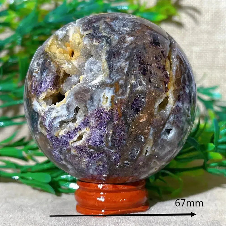 Purple Sphalerite Druzy Crystal Sphere