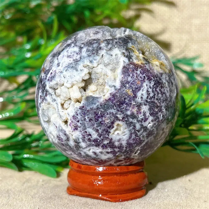 Purple Sphalerite Druzy Crystal Sphere