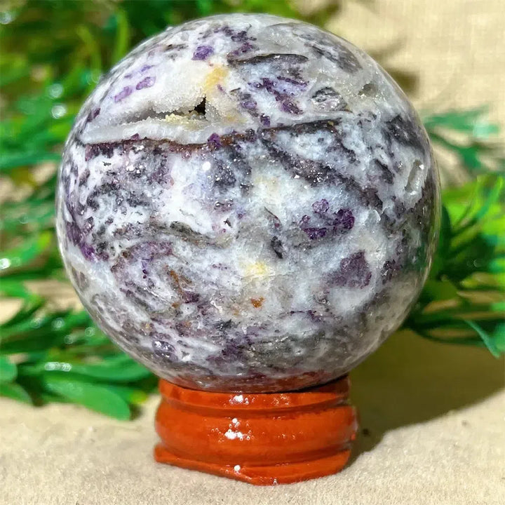 Purple Sphalerite Druzy Crystal Sphere