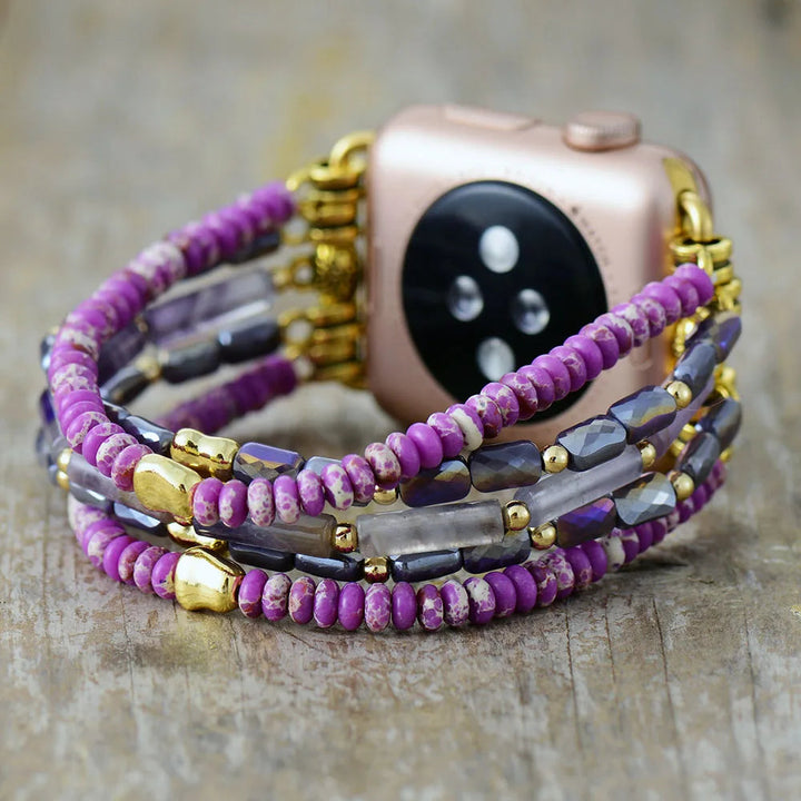 Purple Stone Madness Crystal Apple Watch Strap