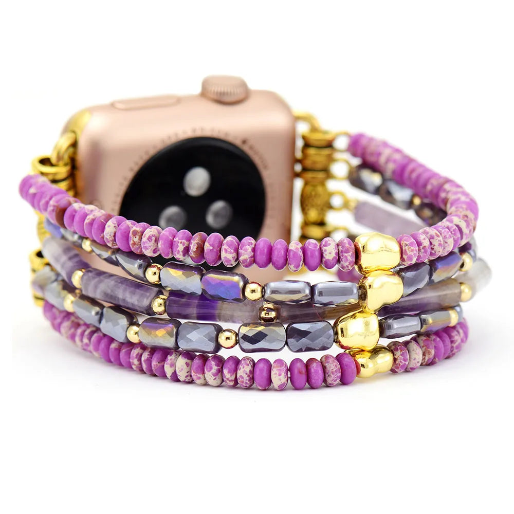 Purple Stone Madness Crystal Apple Watch Strap