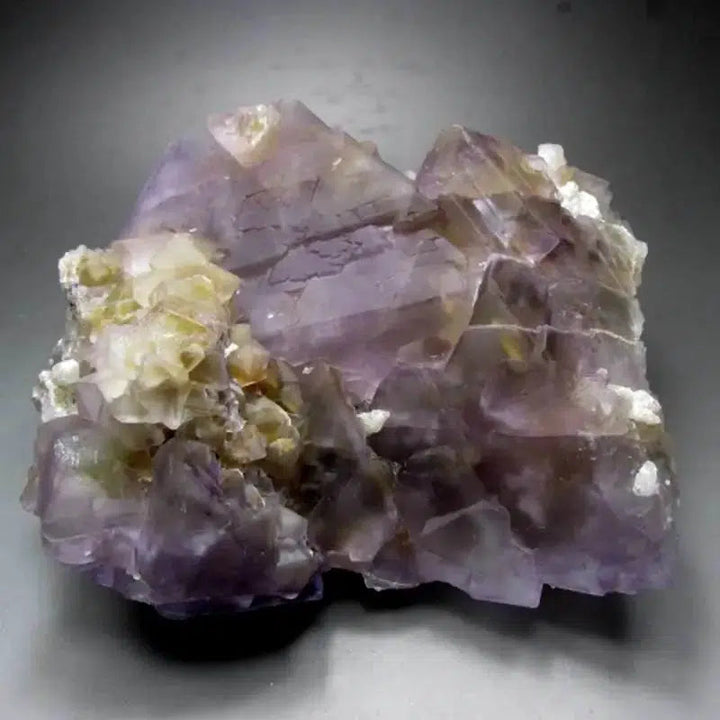 Purple-Yellow Fluorite Cluster w/ Phantom (Museum Quality)