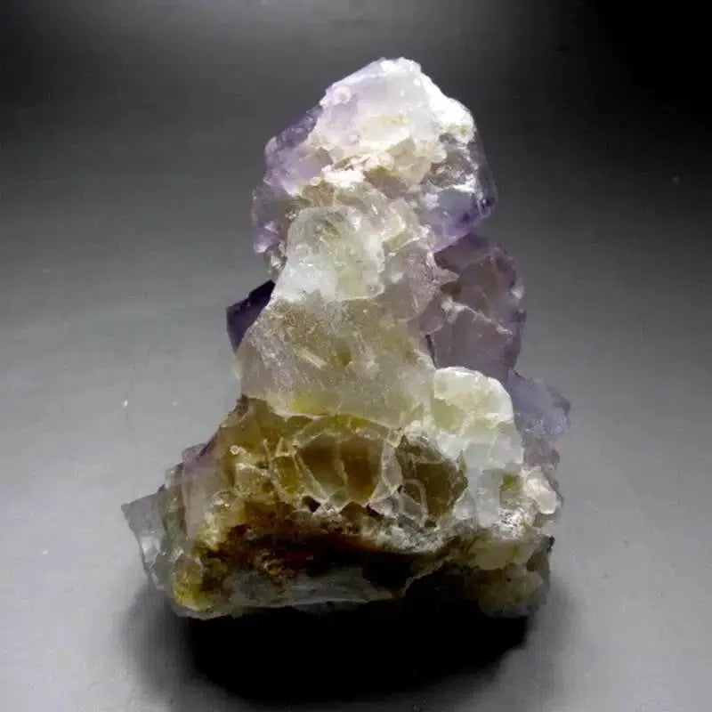 Purple-Yellow Fluorite Cluster with Phantom