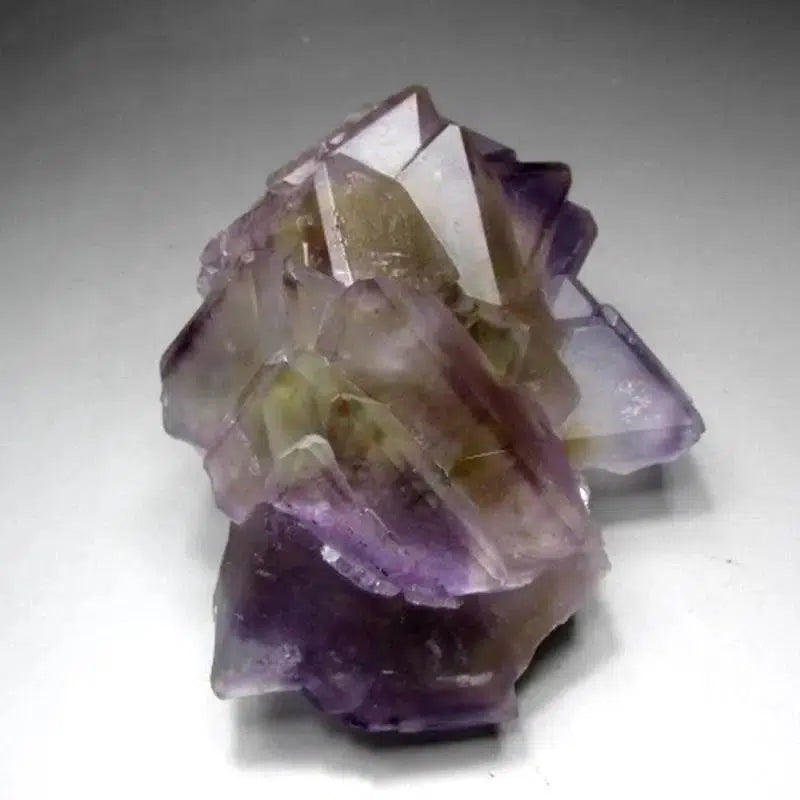 Purple-Yellow Fluorite Cluster with Phantoms