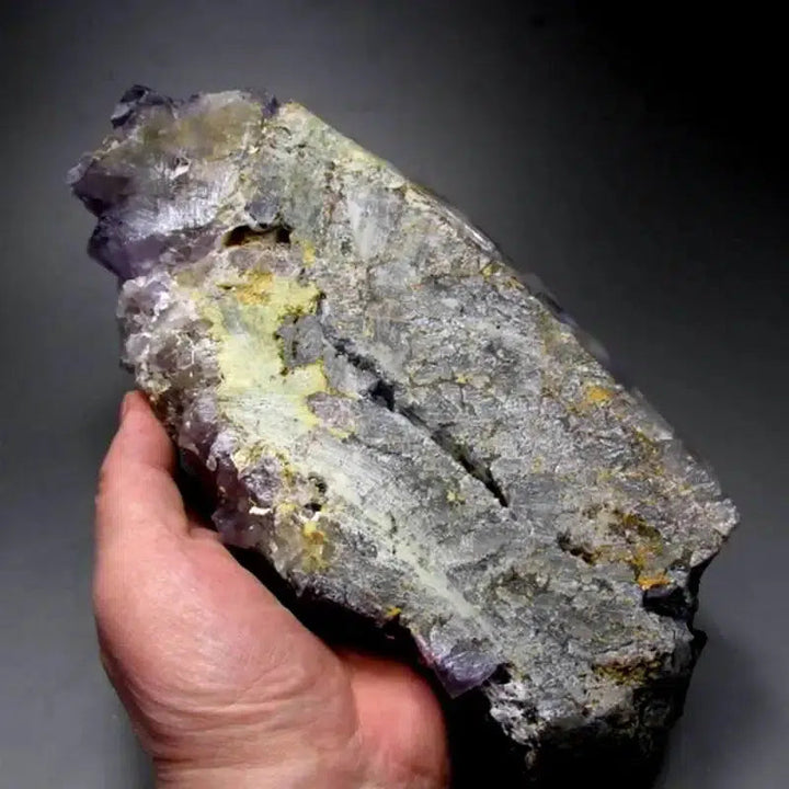 Purple-Yellow Fluorite Cluster with Phantoms