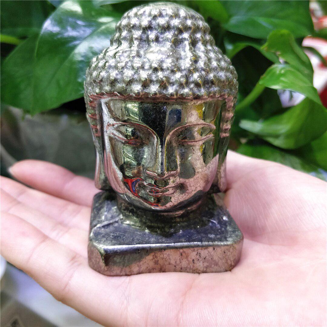 Pyrite Buddha Carved Figure