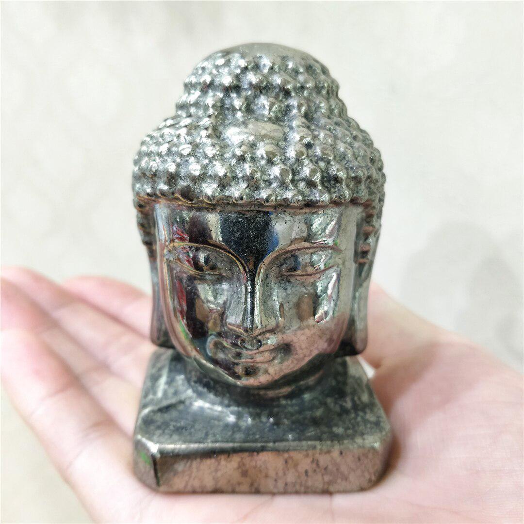 Pyrite Buddha Carved Figure