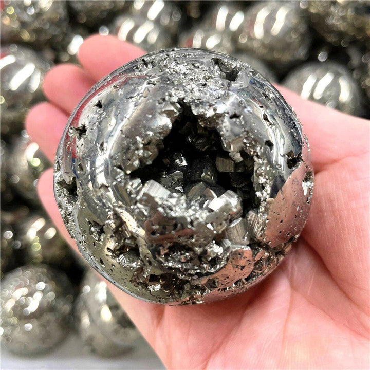 Pyrite Drusy Sphere