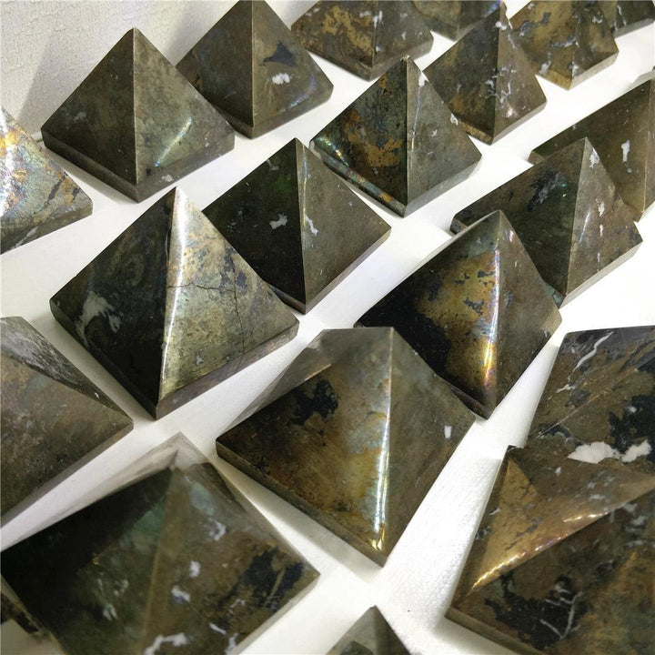 Pyrite Pyramid Crystal Ornament