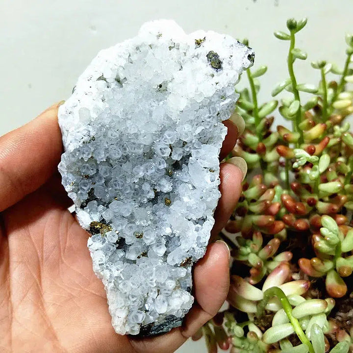 Quartz, Calcite, Black Tourmaline and Pyrite Cluster