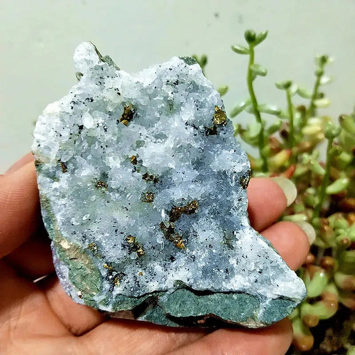 Quartz, Calcite, Black Tourmaline and Pyrite Cluster