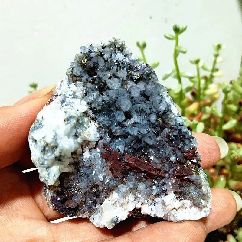 Quartz, Calcite, Black Tourmaline and Pyrite Cluster